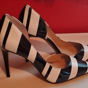 KENJAY D'ORSAY Black and White Pump
